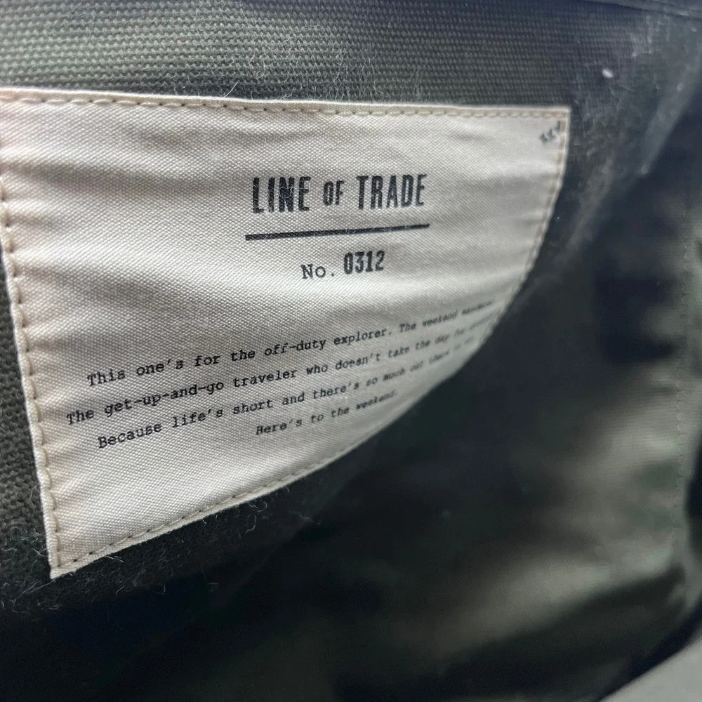 Line of Trade No. 0312 Olive Green Canvas Doctor Bag Weekender Duffel Strap